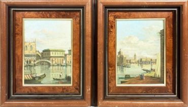 AUGUSTO GARDELLI (1886-1968) 'Views of the Doges Palace', Gouache on Copper Plate, 17cms x 12cms,