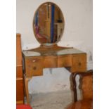 WALNUT DRESSING TABLE WITH GLASS PRESERVE