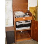 VINTAGE STACKING HIFI SYSTEM WITH TWIN SPEAKERS