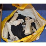 BAG WITH VARIOUS WILLOW TREE FIGURINE ORNAMENTS