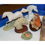 VARIOUS HORSE ORNAMENTS, BORDER FINE ARTS, DOULTON ETC