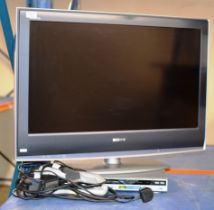 SONY BRAVIA 32" LCD TV WITH REMOTE & DVD PLAYER WITH REMOTE