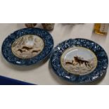 PAIR OF AUSTRIAN POTTERY CHARGERS