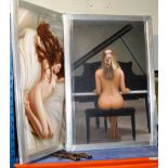 2 MODERN CANVAS PICTURES - NUDE SCENES