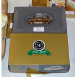 LIMITED EDITION CORGI GOLD PLATED MINI WITH ORIGINAL BOX