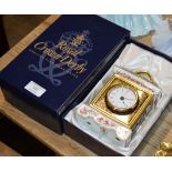 ROYAL CROWN DERBY IMARI PATTERN (1128) MANTLE CLOCK WITH ORIGINAL BOX