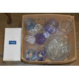 BOX WITH ASSORTED CRYSTAL & GLASS WARE