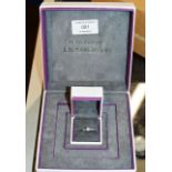 BEAVERBROOKS DIAMOND & PLATINUM ENGAGEMENT RING WITH PRESENTATION BOXES, APPROXIMATELY 0.2 CARATS