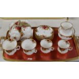 HALF SET OF ROYAL ALBERT OLD COUNTRY ROSE TEA WARE & QUANTITY ROYAL ALBERT OLD COUNTRY ROSE COFFEE