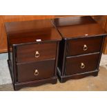 PAIR OF STAG 2 DRAWER BEDSIDE CHESTS