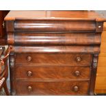 VICTORIAN MAHOGANY OGEE CHEST