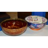 CROWN DEVON BOX & MALING BOWL