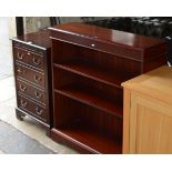 REPRODUCTION MAHOGANY HI-FI UNIT & OPEN BOOKCASE