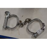 PAIR OF OLD HYATT HANDCUFFS WITH KEY