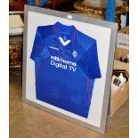 FRAMED & SIGNED RANGERS STRIP - BARRY FERGUSON