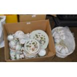 2 BOXES WITH QUANTITY VARIOUS TEA WARE