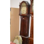 MAHOGANY CASED GRANDFATHER CLOCK WITH 2 ADDITIONAL GRANDFATHER CLOCK FACES