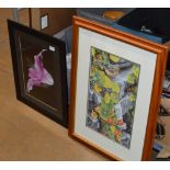 FRAMED STILL LIFE PICTURE & 1 OTHER PICTURE