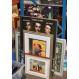 VARIOUS FRAMED PICTURES, GOODFELLAS POSTER, VETTRIANO PRINTS ETC