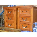 PAIR OF MODERN PINE 3 DRAWER BEDSIDE CHESTS