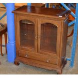 ORIENTAL STYLE DOUBLE DOOR CABINET WITH SINGLE DRAWER