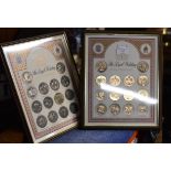 2 FRAMED ROYAL WEDDING COIN SETS