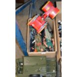 BOX WITH VARIOUS ACTION MAN FIGURES & ACCESSORIES