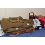 MILITARY JACKET, WATER CANTEEN, CANVAS BAGS & VARIOUS CAMERAS