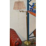 BRASS FINISHED FLOOR LAMP WITH SHADE