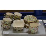 QUANTITY ROYAL WINTON FLORAL TEA WARE