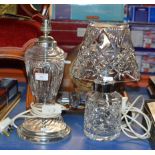 2 CRYSTAL TABLE LAMPS