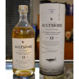 AULTMORE OF THE FOGGIE MOSS 12 YEAR OLD SPEYSIDE SINGLE MALT SCOTCH WHISKY, WITH PRESENTATION