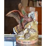 AUSTIN NICHOL'S "WILD TURKEY" 8 YEAR OLD BOURBON WHISKEY PRESENTED IN A NOVELTY POTTERY DECANTER -