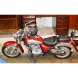 AMERICAN PIONEER 125CC MOTORCYCLE REGISTRATION SF07 ECN, WITH HELMET - NO V5 FORM OR KEYS WITH