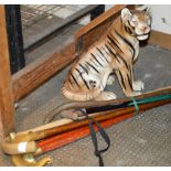 ASSORTED STICKS & NOVELTY TIGER ORNAMENT