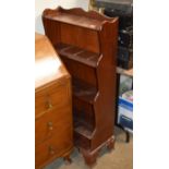 MAHOGANY OPEN BOOKCASE