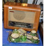 VINTAGE RADIO & ART DECO STYLE VANITY SET