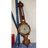 REGENCY ROSEWOOD COMBINATION BAROMETER THERMOMETER