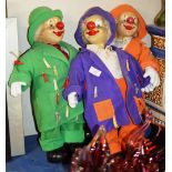 3 VARIOUS NOVELTY CLOWN ORNAMENTS