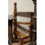 MAHOGANY LIBRARY STYLE STEPPED SHELF