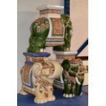 3 VARIOUS ELEPHANT PLANT STANDS