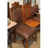 2 PAIRS OF OAK CHAIRS