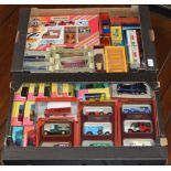 2 BOXES WITH VARIOUS BOXED MODEL VEHICLES