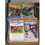 2 BOXES WITH QUANTITY CLASSIC MOTORCYCLE MAGAZINES