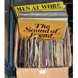 BOX WITH VARIOUS LP & SINGLE RECORDS