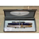 PARKER SONNET STERLING SILVER FOUNTAIN PEN & 1 OTHER PARKER SONNET FOUNTAIN PEN