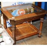 GLASS TOP OCCASIONAL TABLE