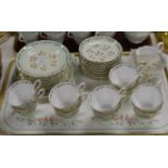 TRAY WITH QUANTITY TUSCAN CHARMAINE TEA WARE