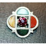 GLASGOW SILVER & AGATE BROOCH PIN