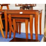 NEST OF 3 REPRODUCTION MAHOGANY TABLES